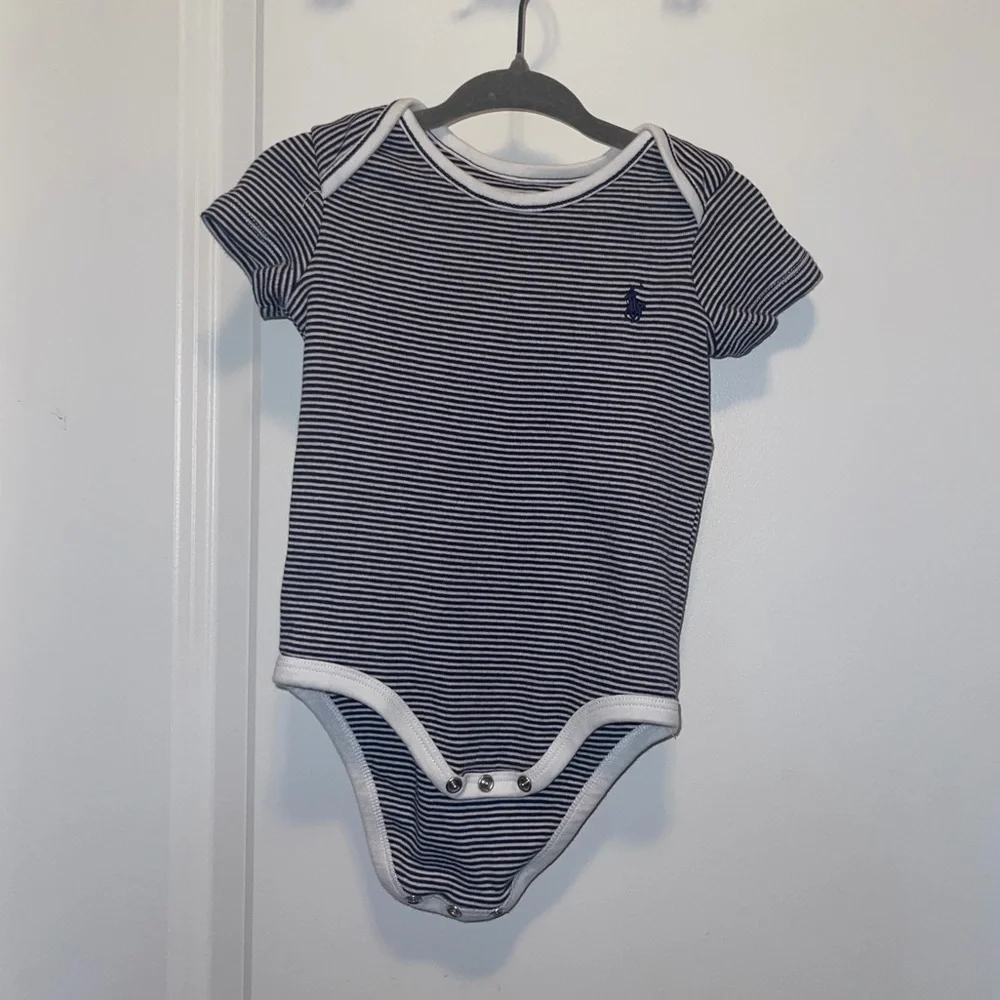 Polo Ralph Lauren Baby Boy Striped Cotton Jersey Bodysuit | 9 Months
